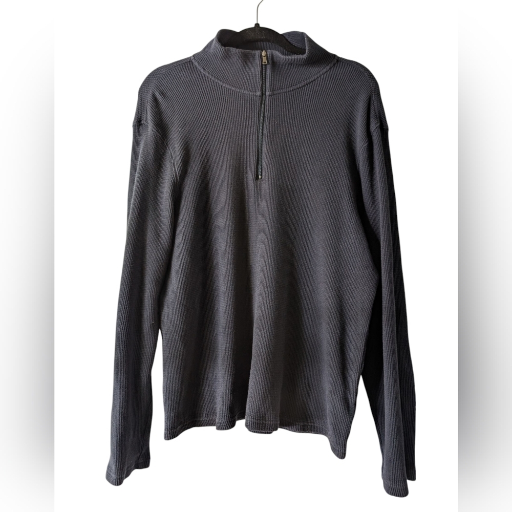 Michael Kors Men's Navy Blue Quarter Zip-Up Sweater